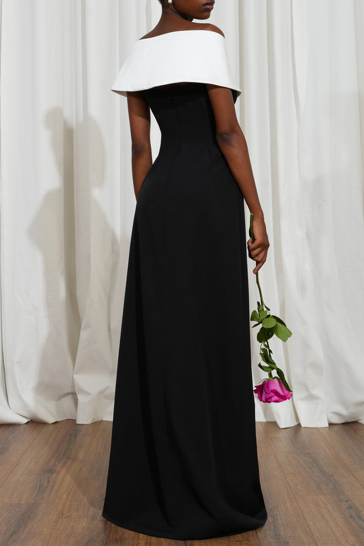 Willow Black & White Long Dress