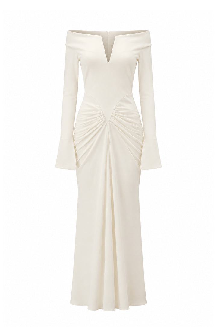 Anita Ankle Length Dress In Off-White