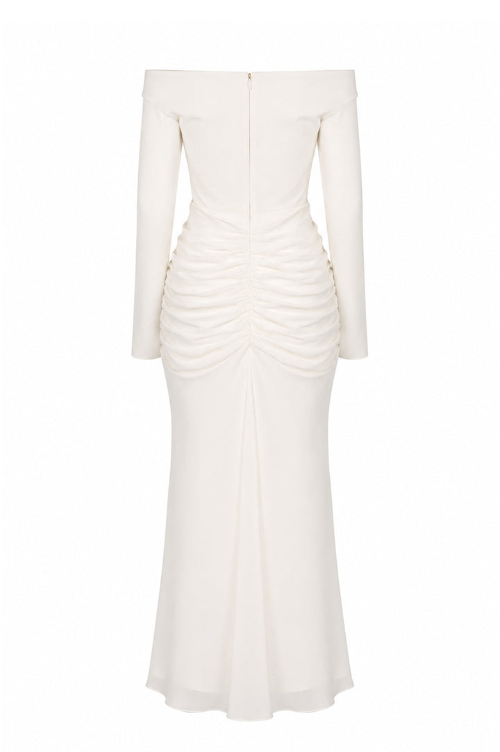 Anita Ankle Length Dress In Off-White