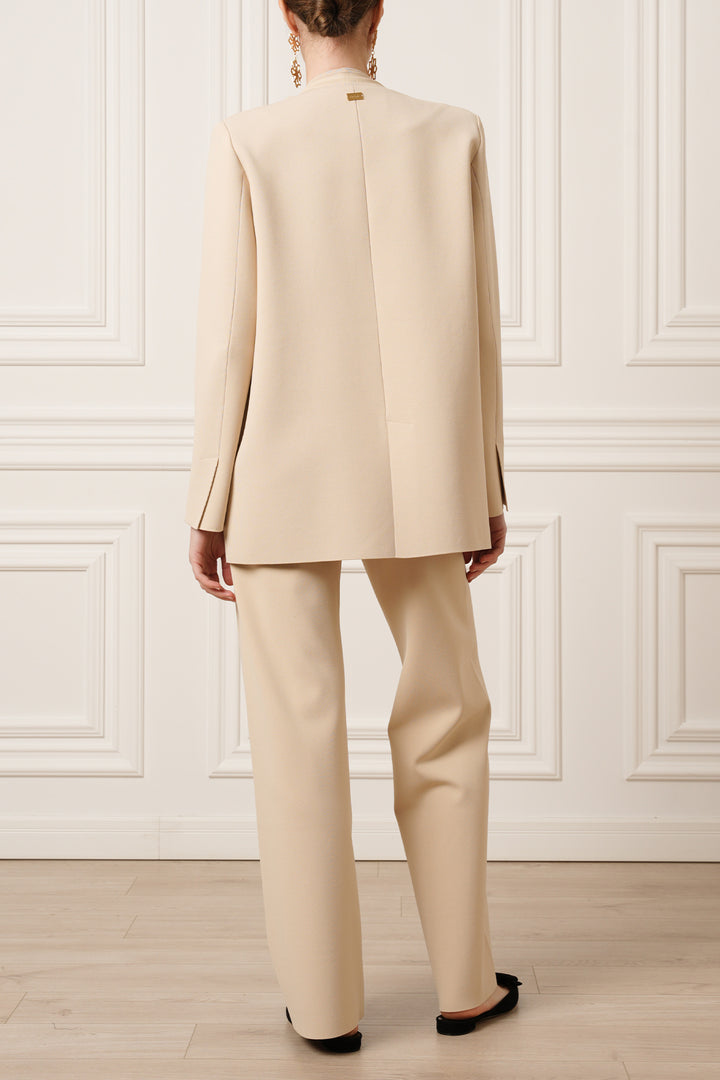 Pax Viscose Jersey Wide-Leg Pants In Beige