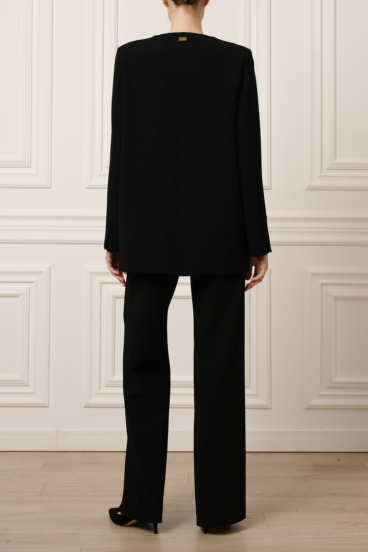 Pax Viscose Jersey Wide-Leg Pants In Black