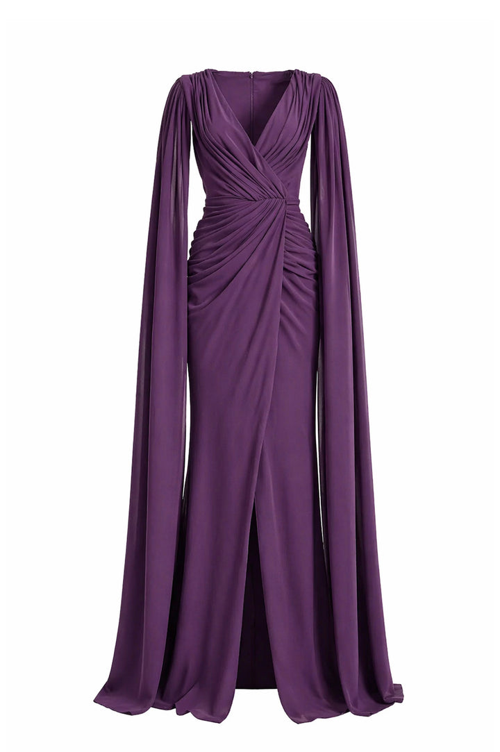 Evelyn Dress In Plum