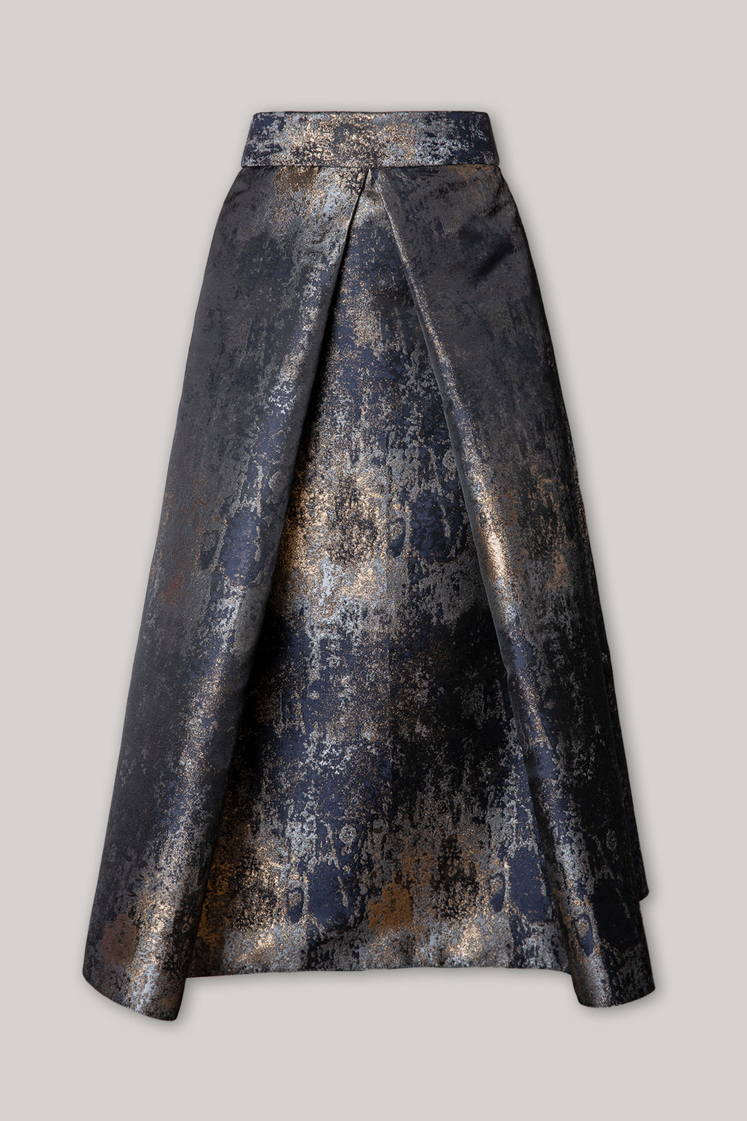 Jasmine Structured Jacquard Skirt In Galaxy-Blue