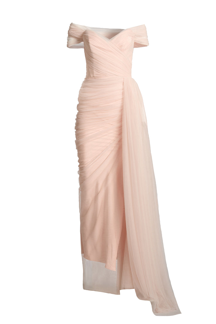 Gaia Tulle Dress In Soft-Pink