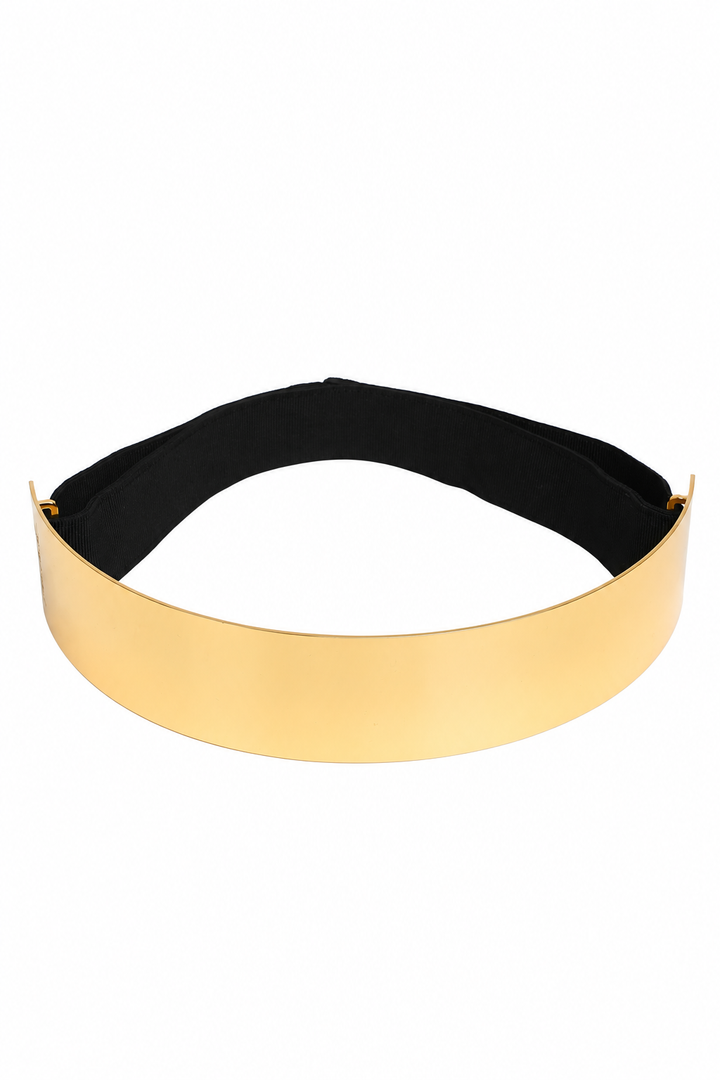Xenis Front Metal Belt In Gold-Plated