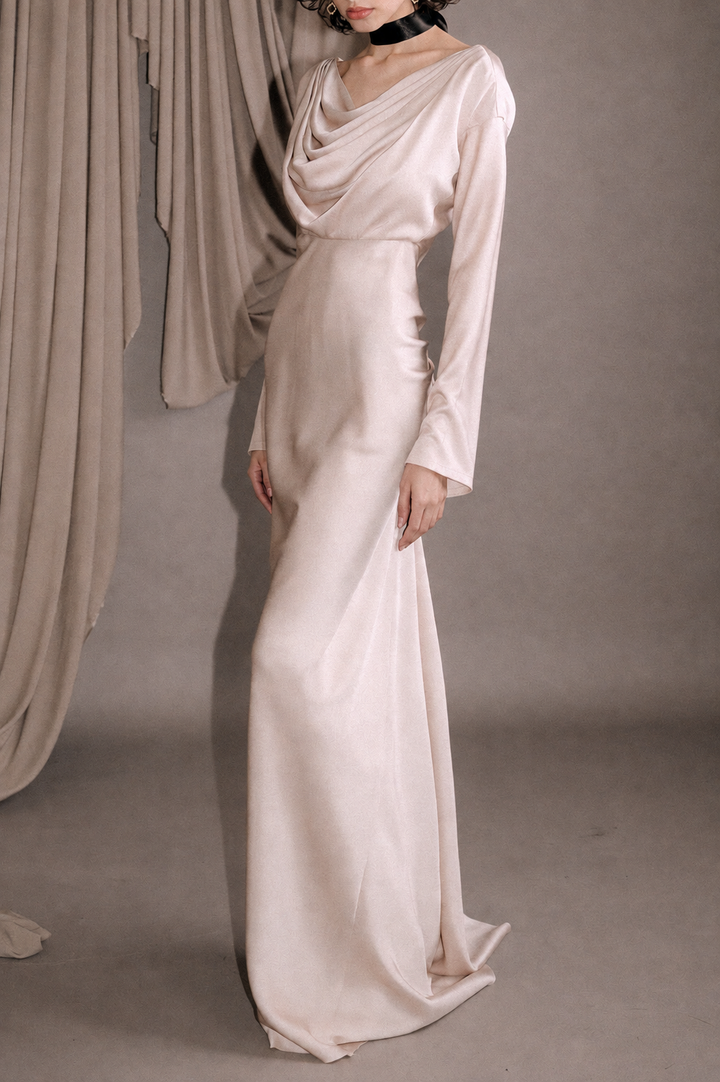 Kalsa Long Dress In Pearl