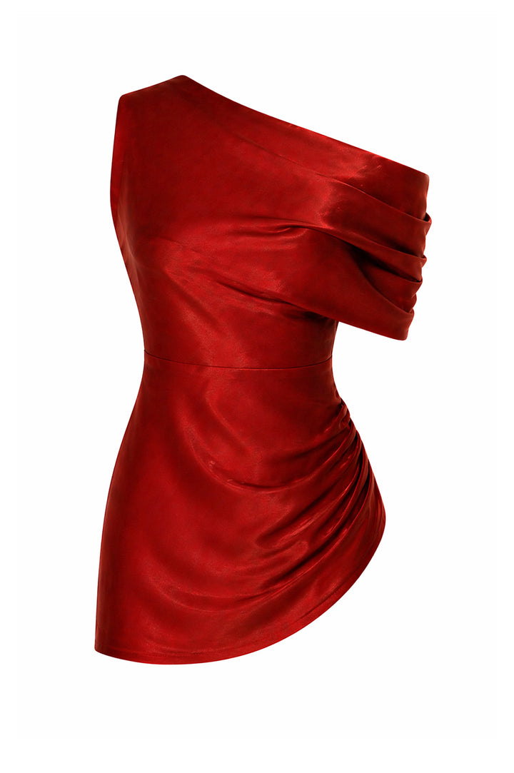 Hayfa Top In Mahogany