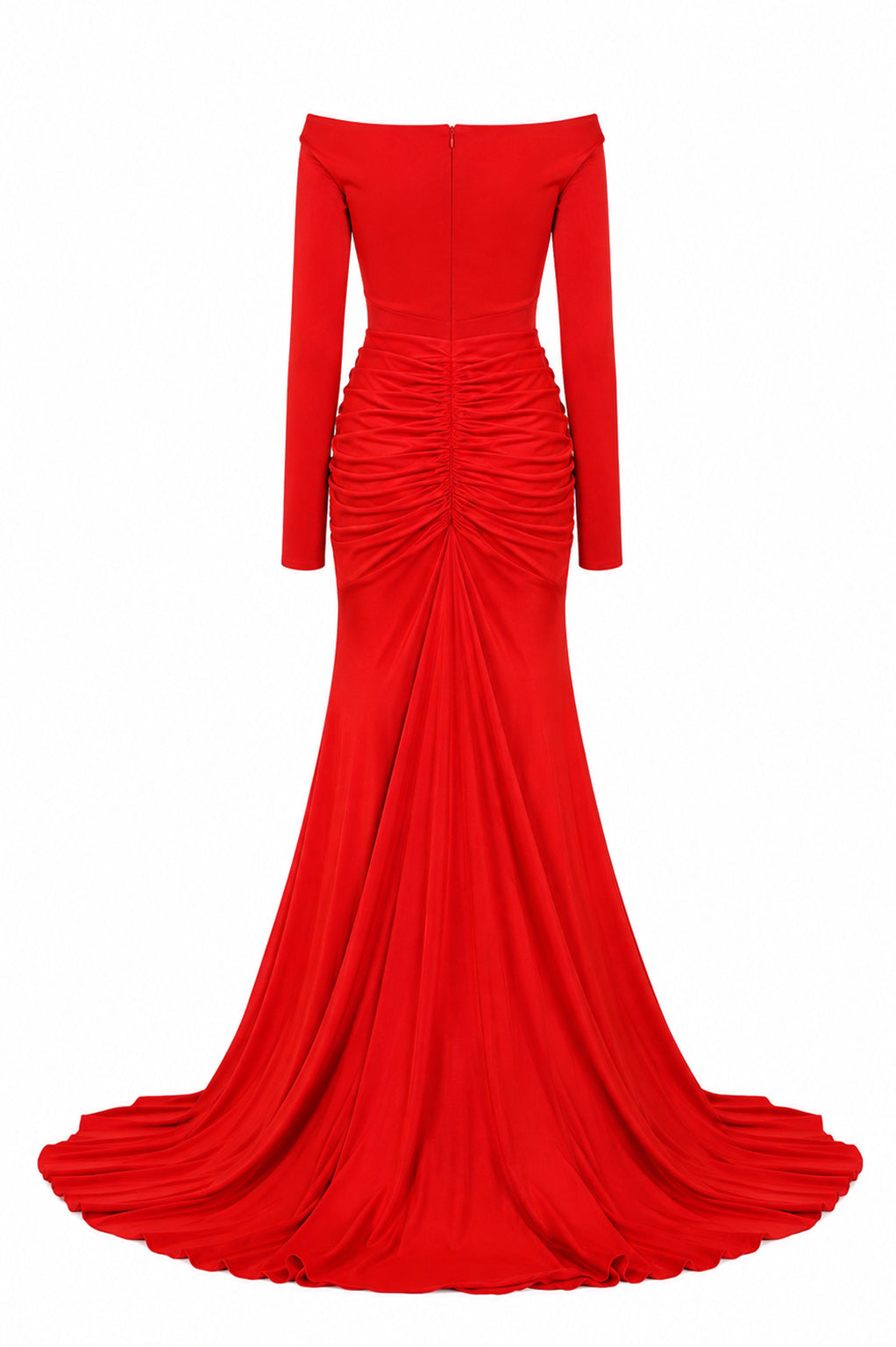 Anita Long Dress In Carmine Red