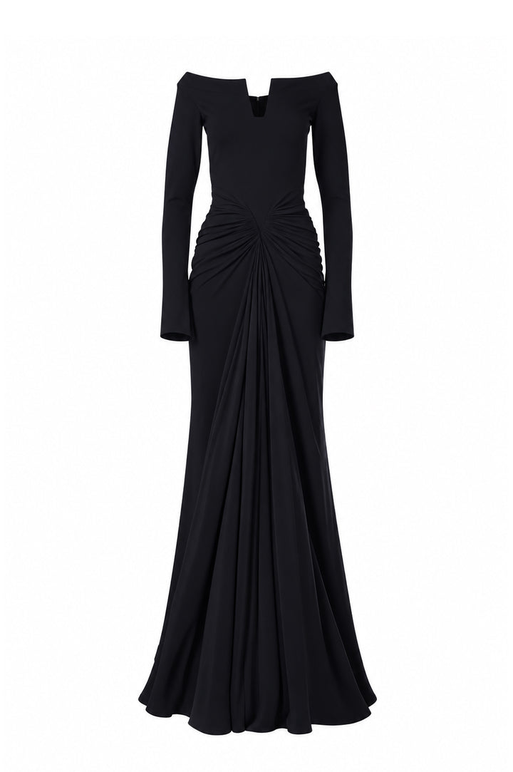 Anita Long Dress In Black