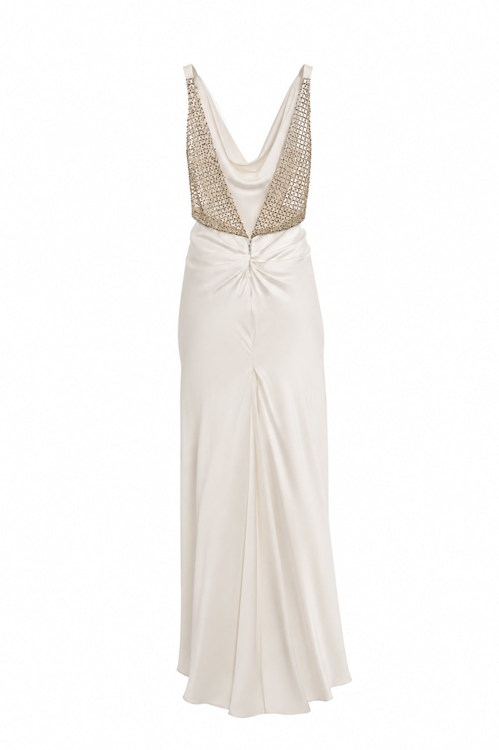 Elaris Dress In White-Silver