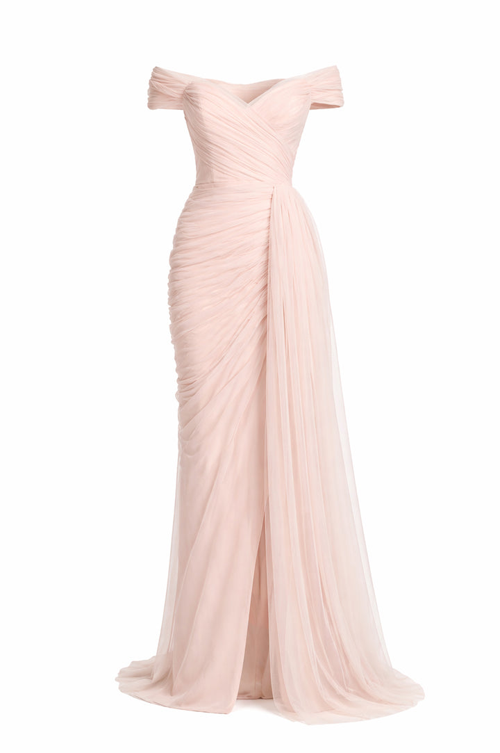 Gaia Tulle Dress In Soft-Pink
