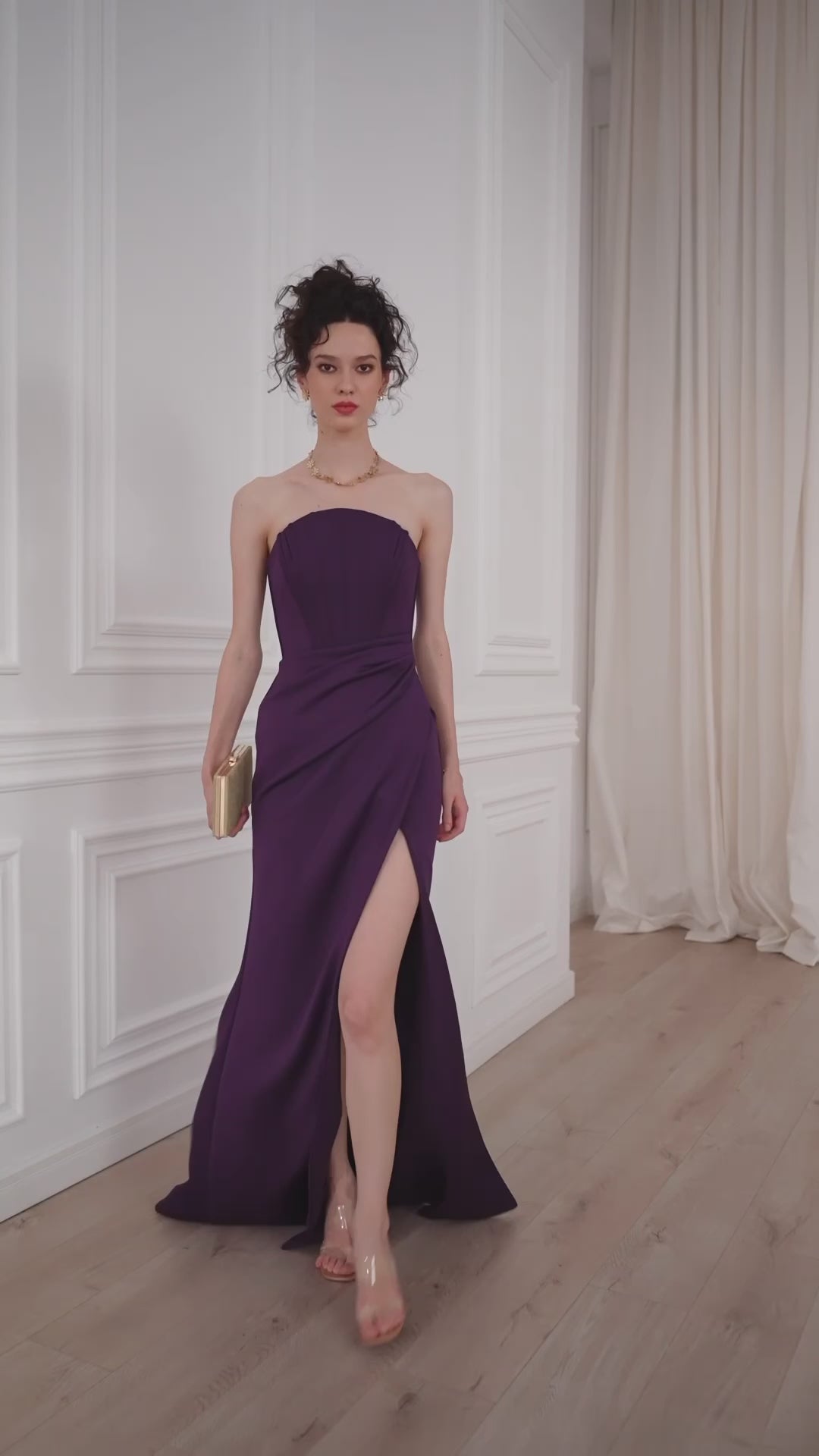 Roxy Long Dress In Plum