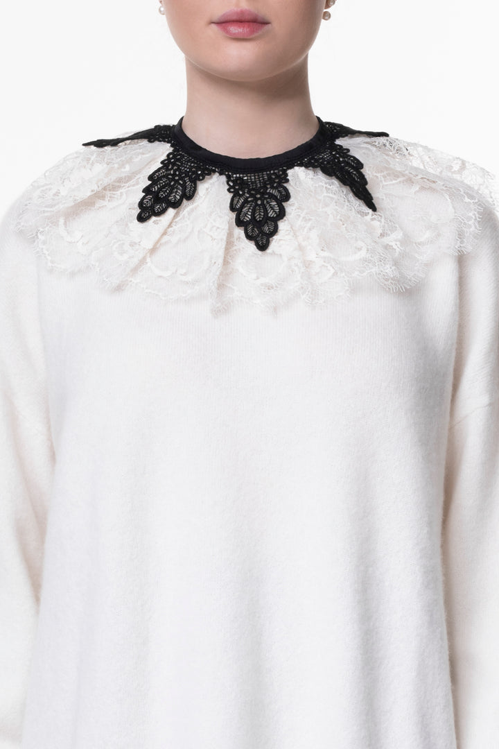 Margaret Ruffled Cotton Lace Collar
