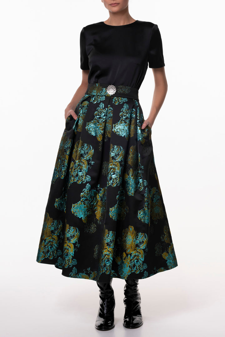 Round Neckline Blouse In Black