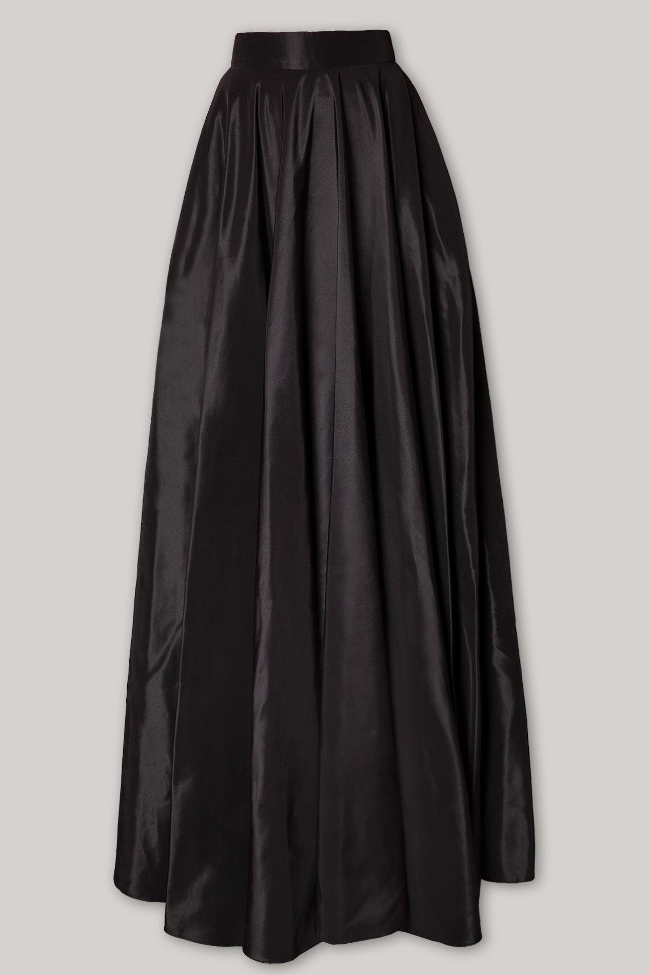Taffeta Long Skirt In Black – Rhea Costa