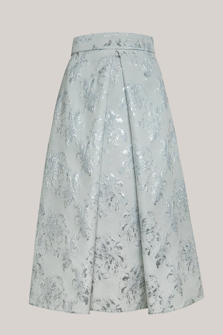 Jasmine Brocade Skirt In White