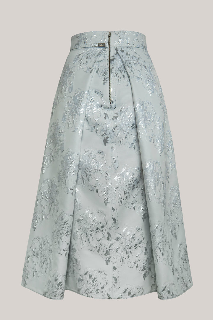 Jasmine Brocade Skirt In White