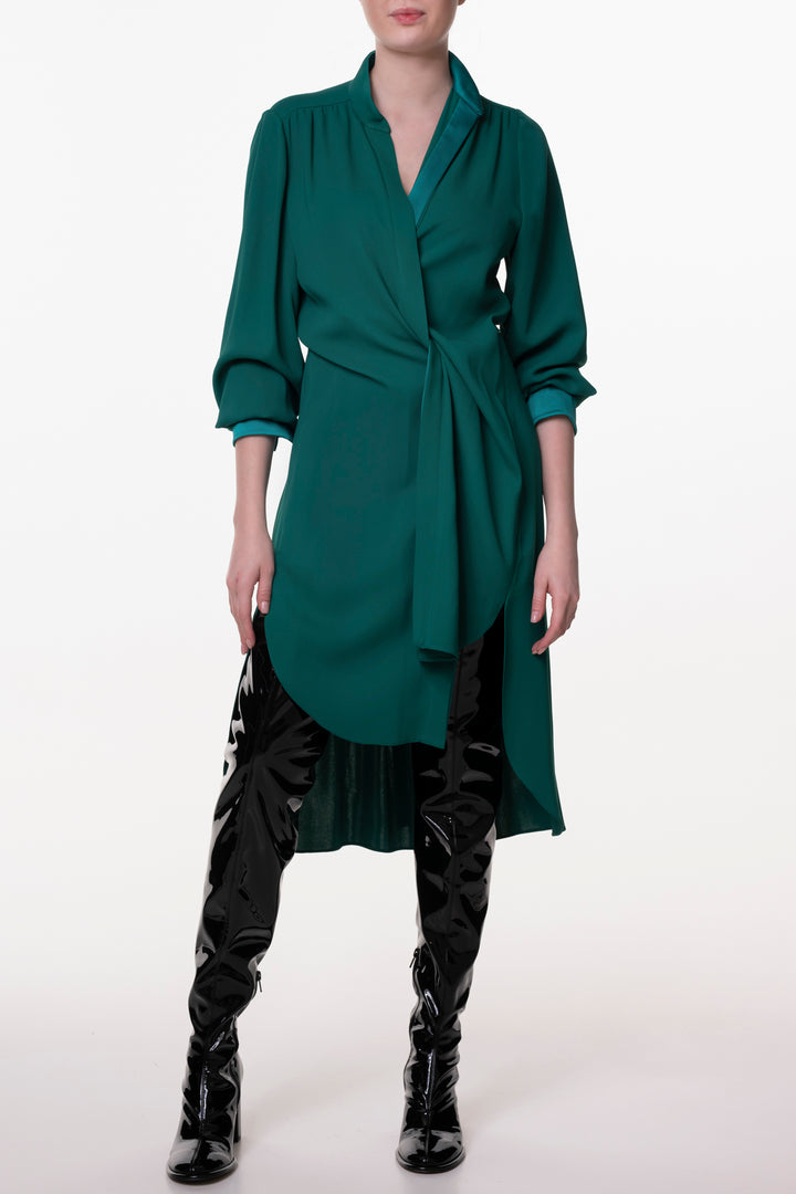 Lory Dress In Emerald-Green