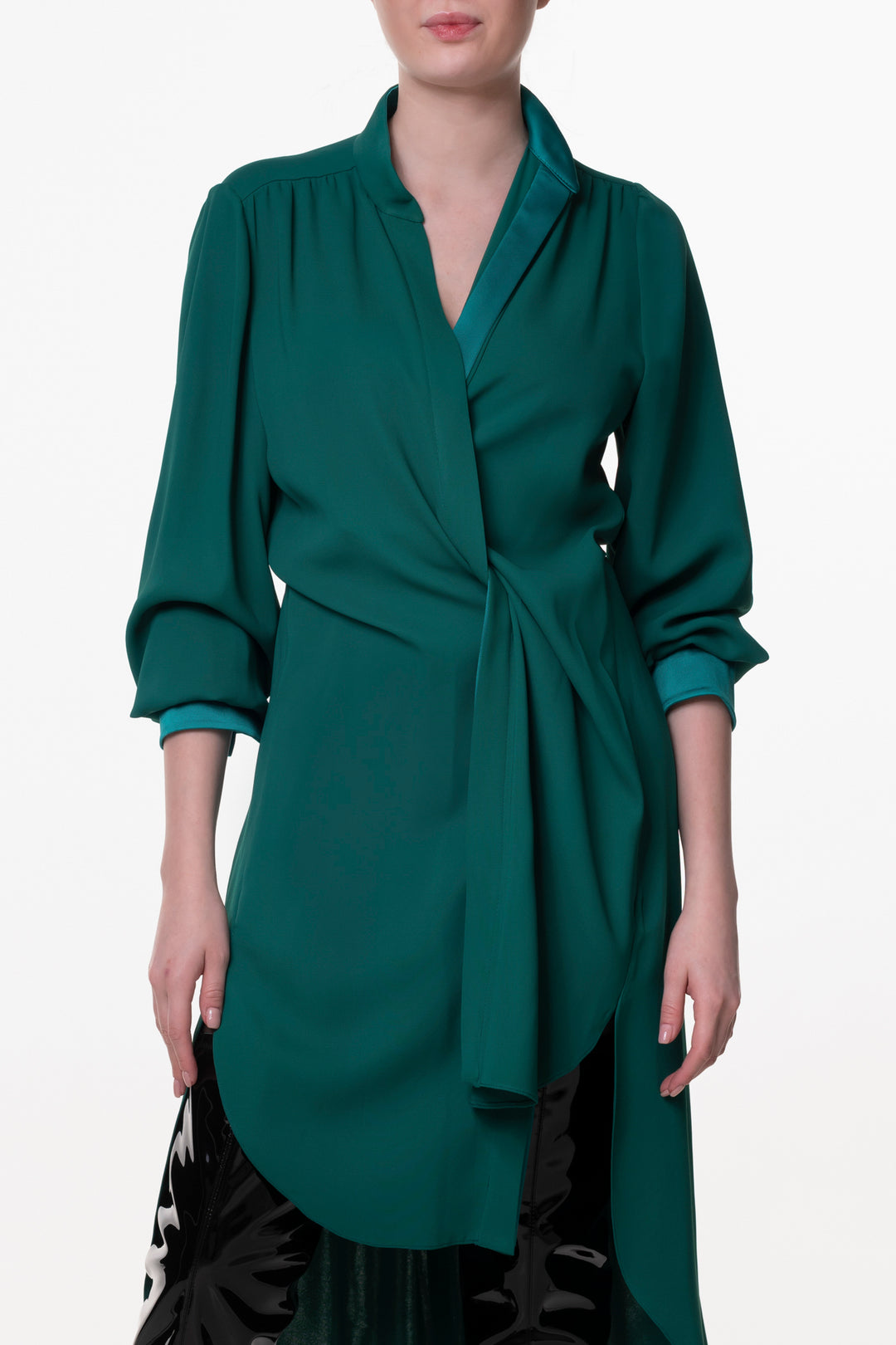 Lory Dress In Emerald-Green