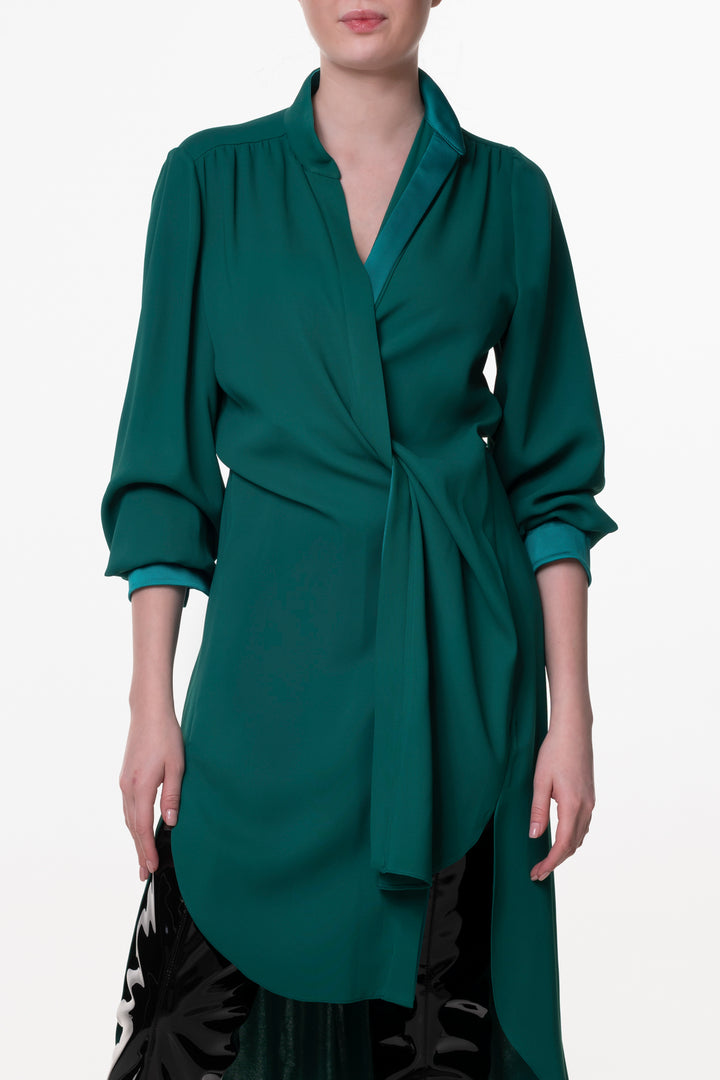 Lory Dress In Emerald-Green