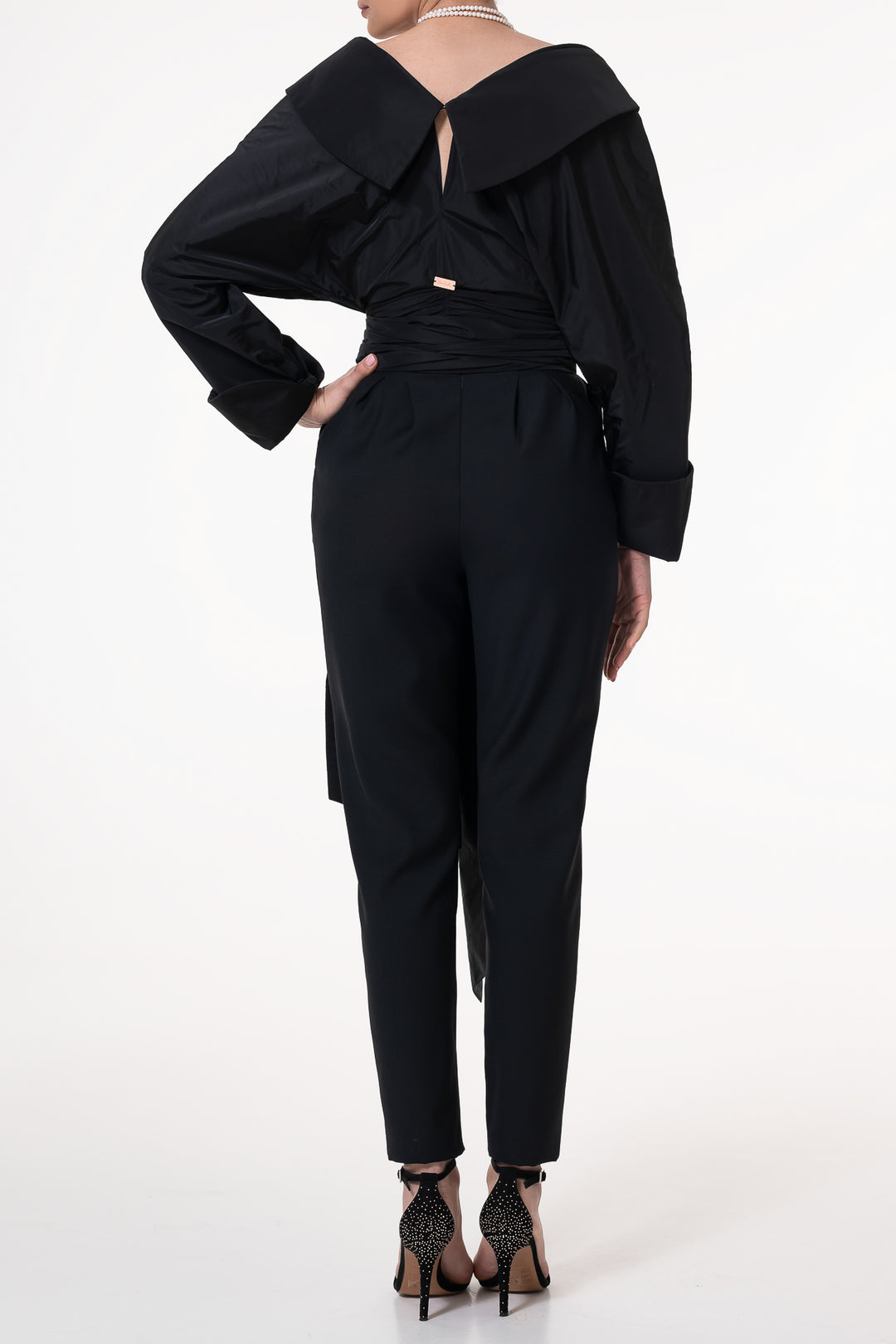 Angelina Taffeta Shirt In Black