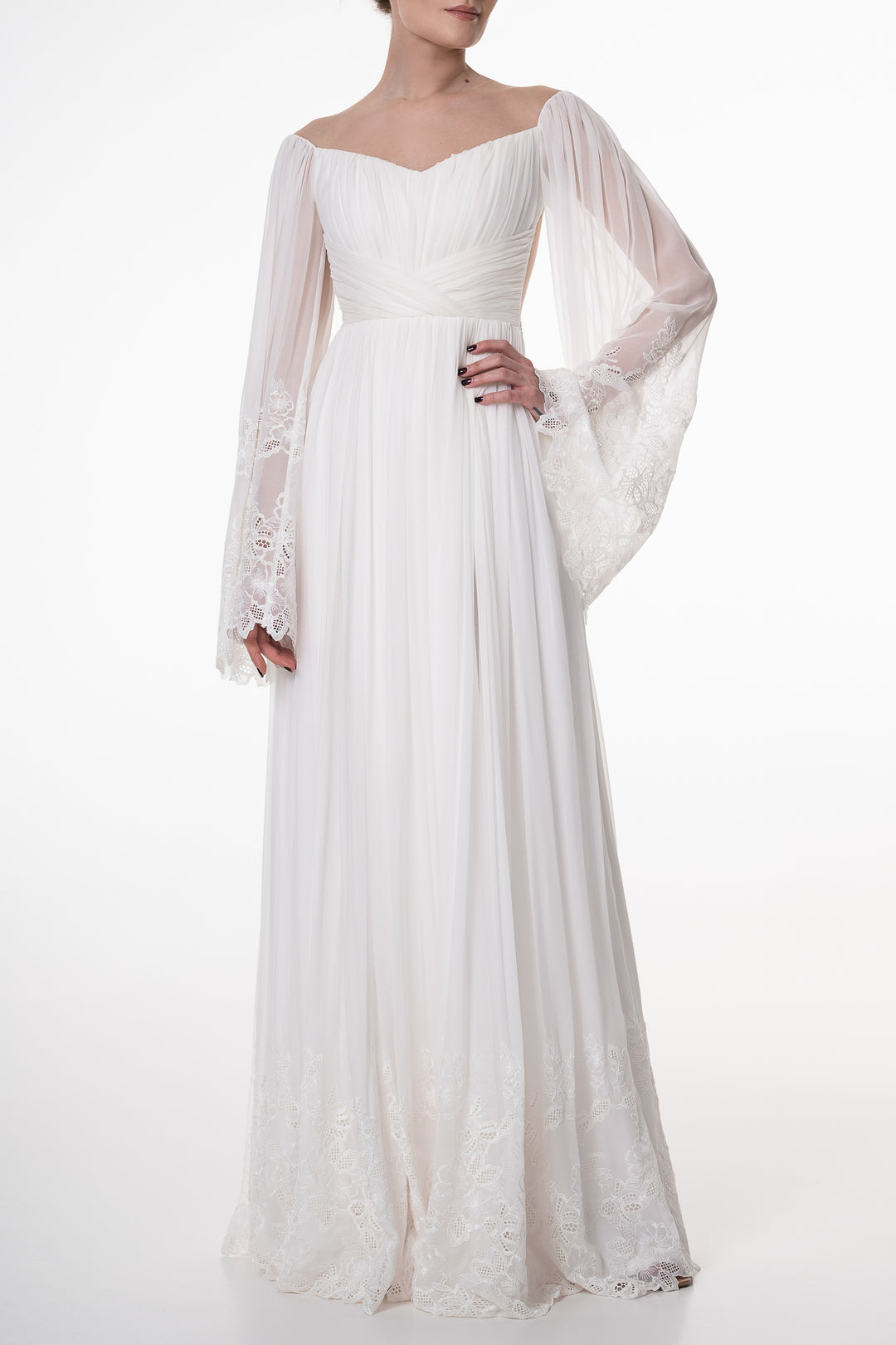 Nawara Boho Silk Dress In Ivory – Rhea Costa